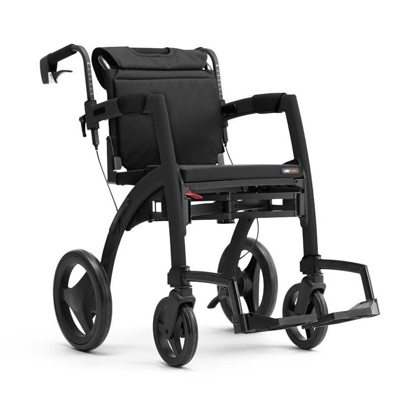 Rollz Motion 2.1 Small rollator/wheelchair matt black 1 St