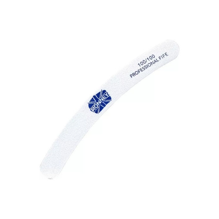 Ronney Professional Premium Nail File Banana White 100/100 1 pc.
