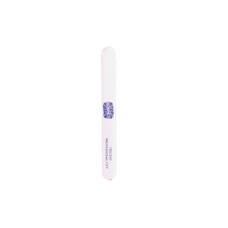 Ronney Professional Premium Straight Nail File White 180/240 1 pc.