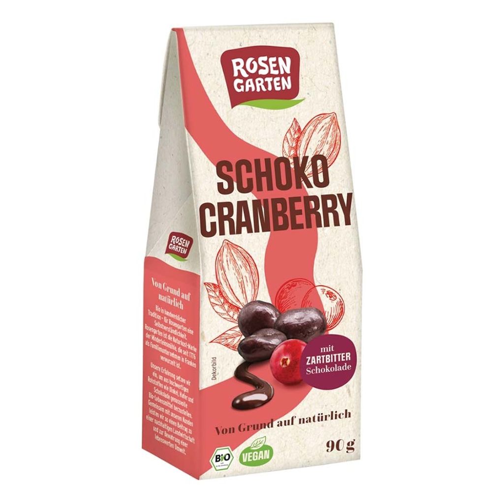 Rosengarten Naturkost Rosengarten - Chocolate Cranberry - 90g