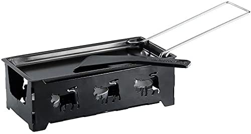 Rosenstein & Söhne Mini Raclette Foldable Tea Light Raclette for 1 Person with Scraper (Mini Raclette Tea Light)