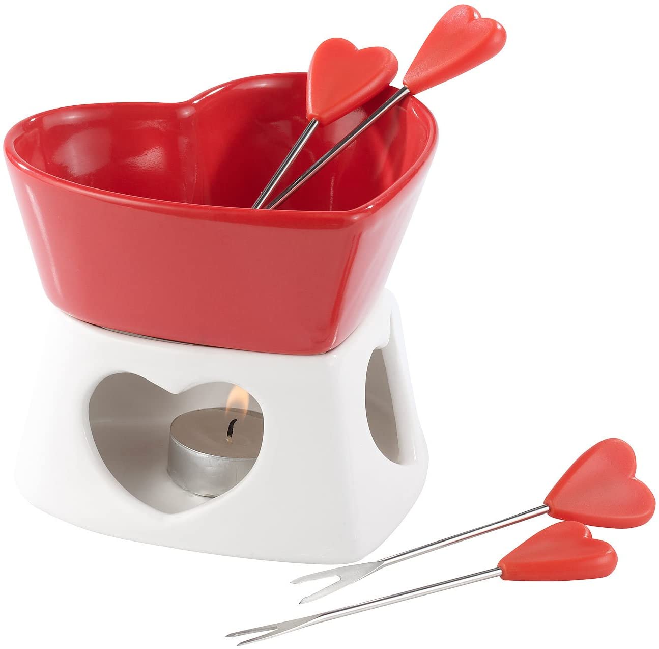 ROSENSTEIN & SOHNE Rosenstein & Söhne Schoggifondue: chocolate fondue in heart shape (chocolate fondue)