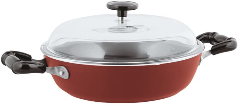 Rosenthal – sambonet – 1965 Rot Vintage – Quarzo Nero Pan with 2 Handles and Lid – 24 cm