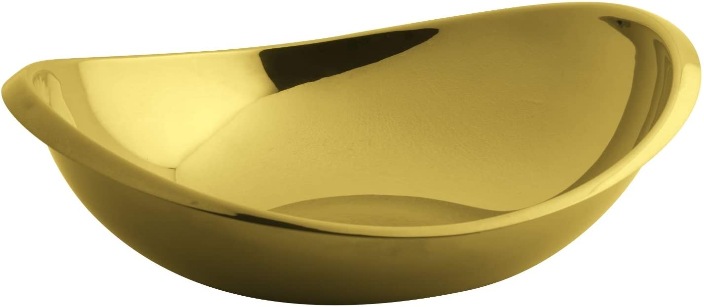 Rosenthal Sambonet 55690G22 Twist Stainless Steel/PVD Gold Oval Bowl 22 cm (Pack of 1)