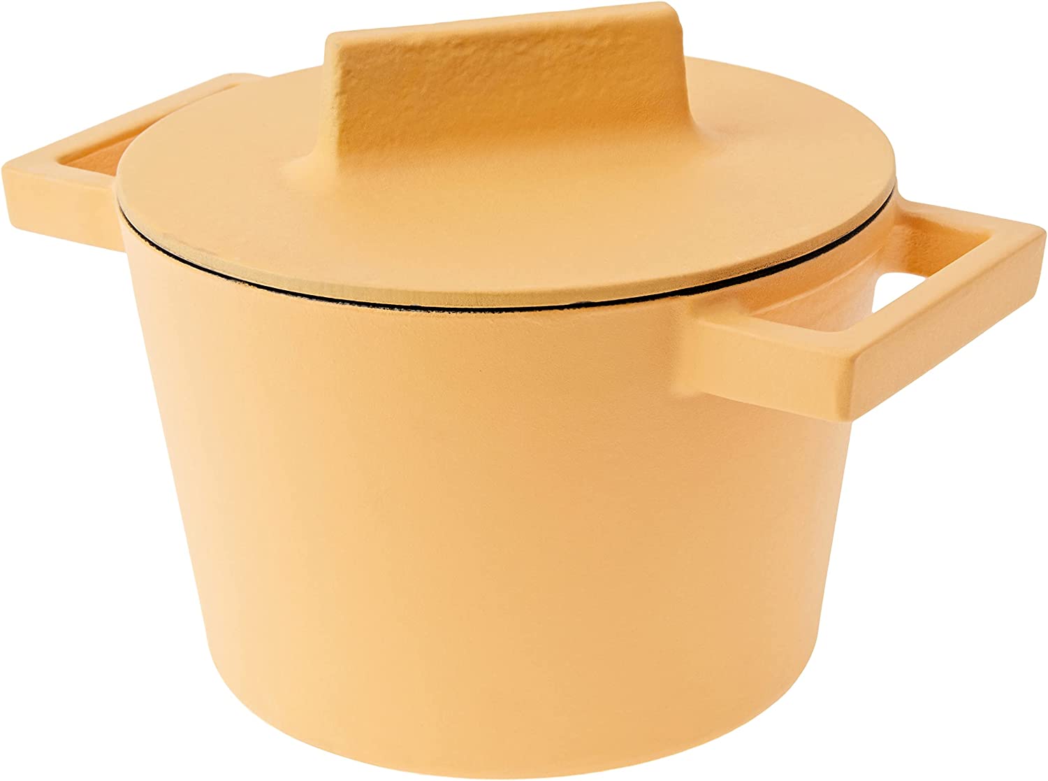 Rosenthal Sambonet Cooking Pot with Lid Terra.cotto Cast Iron Vanilla Diameter 16 x Height 13.5 cm