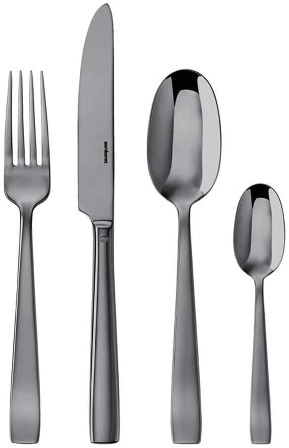 Rosenthal Sambonet Sambonet 62712B81 24-Piece Cutlery Set, Black
