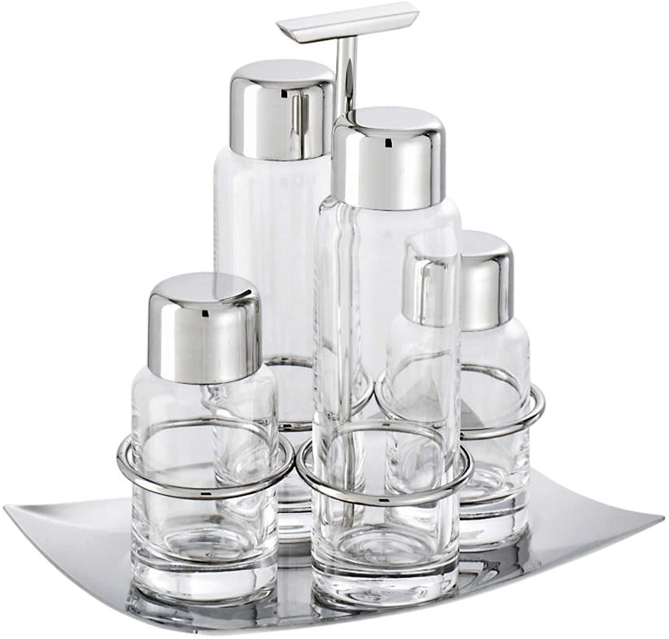 Rosenthal Sambonet Rosenthal – sambonet – Menagère – 4 Piece Set – Salt, Pepper, Vinegar Drizzler, Oil – 18/10 Stainless Steel – 18,5x12,8 cm