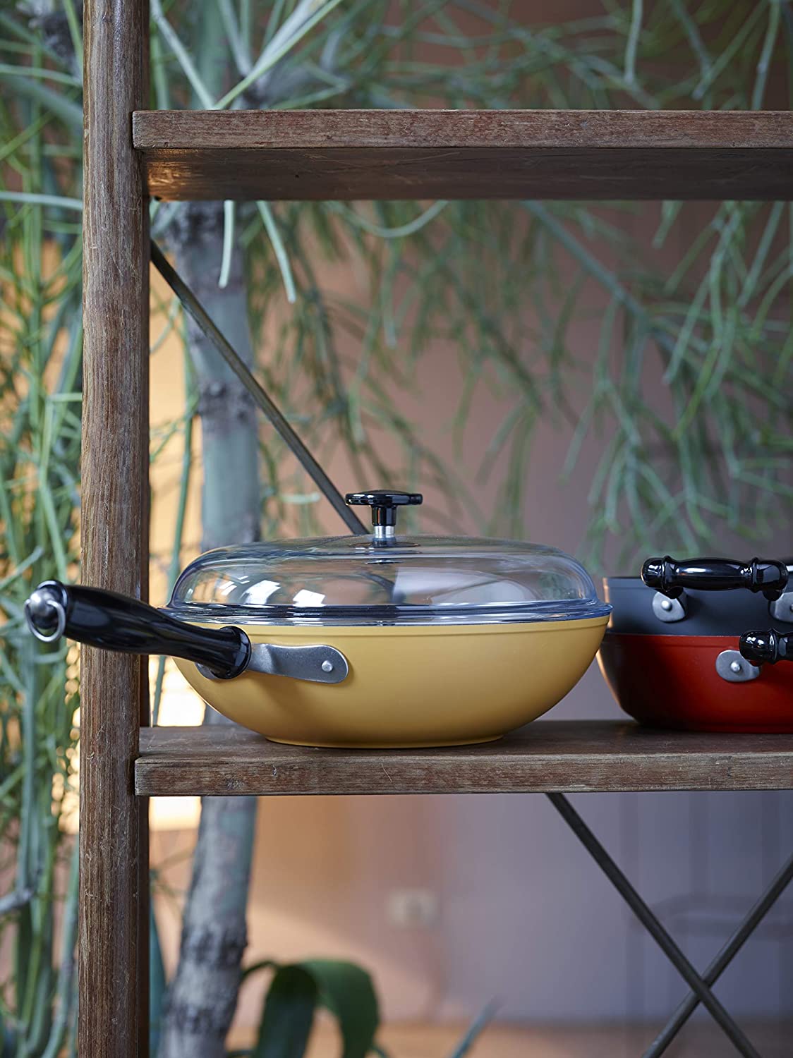 Rosenthal – sambonet Pan with 2 Handles and Lid – 1965 Vintage – Quarzo Nero – Green – Diameter 24 cm