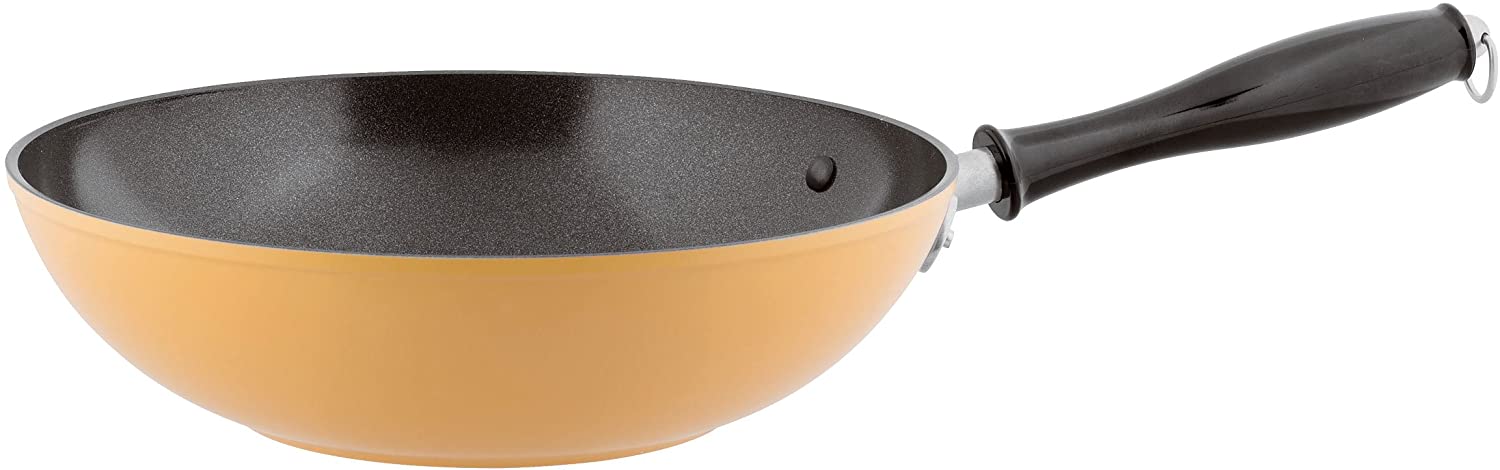 Rosenthal – sambonet – Wok – 1965 Yellow Vintage – Quarzo Nero – Ø 28 cm