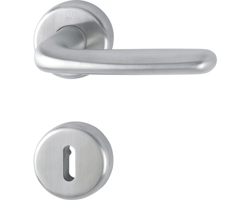 Rosette set OB Hoppe 11539409 Cardiff E1850Z/17KV/17KVS brushed stainless steel