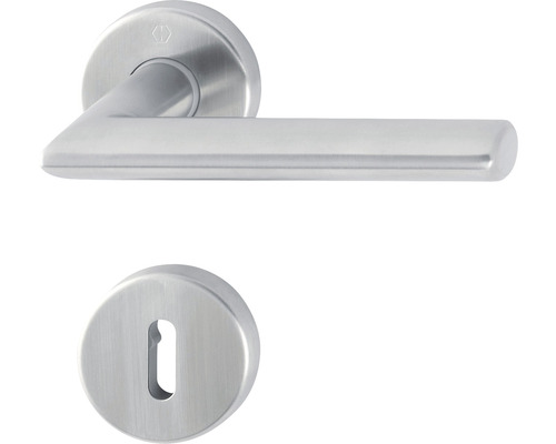 Rosette set OB Hoppe 11575712 Stockholm E1140Z/42KV/42KVS brushed stainless steel