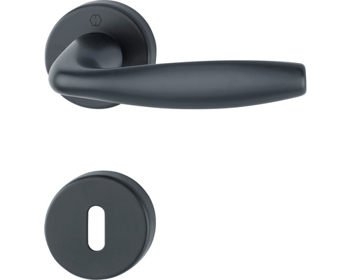 Rosette set OB Hoppe 11874326 New York 1810/42KV/42KVS black powder-coated
