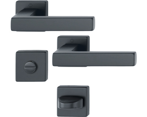 Rosette set WC Hoppe 11790180 Austin 1769/843KV/843KVS black powder-coated