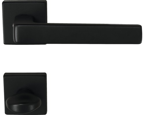 Alpertec Rosette set toilet Miami Square aluminum matt black