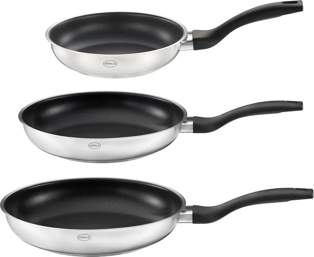 Rasle Rösle Basic Line 3-piece pan set with 20cm, 24cm and 28cm
