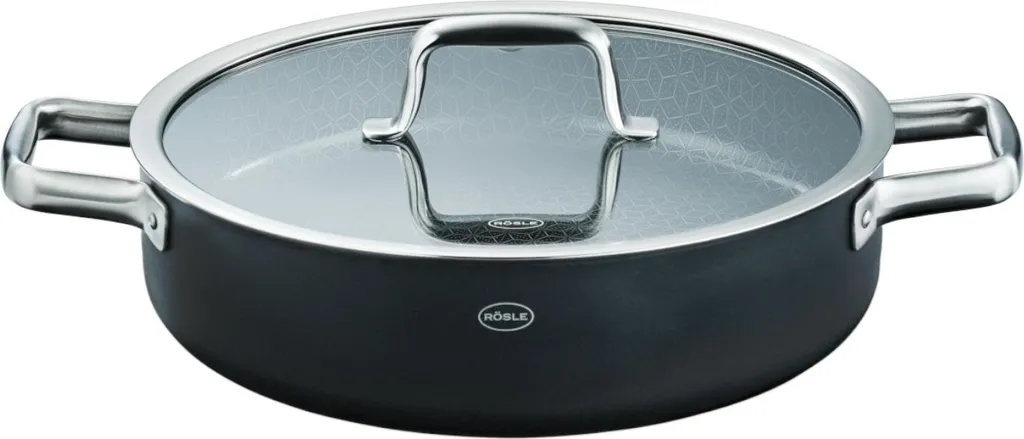 Rasle RÖSLE "RÖSLE Serving Pan EBONIC Ø 28 cm ProNero Ceramic Honeycomb Coating"
