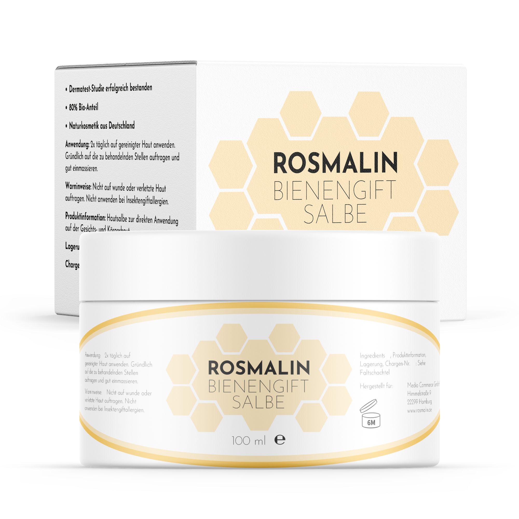 Rosmalin® Bee Venom Ointment - Bee Venom Ointment for Various Conditions 100 ml