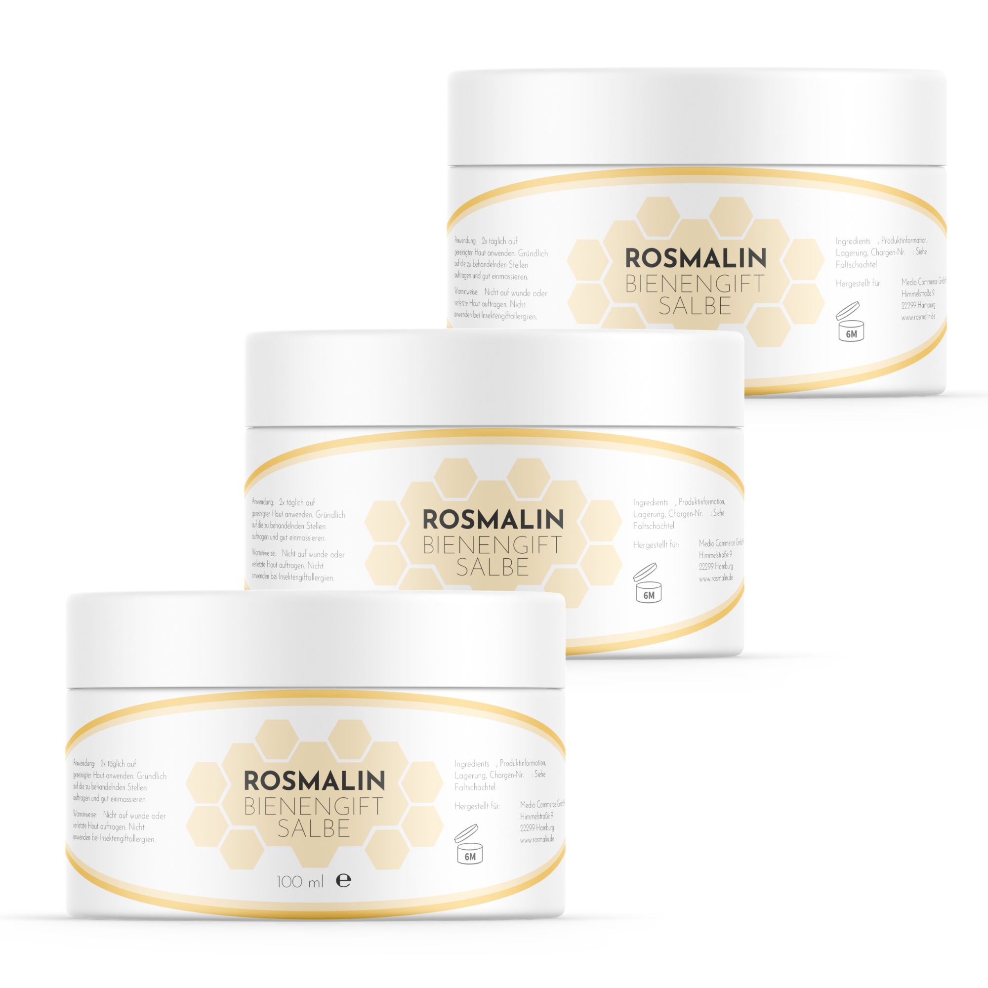 Rosmalin® Bee Venom Ointment 3x100 ml