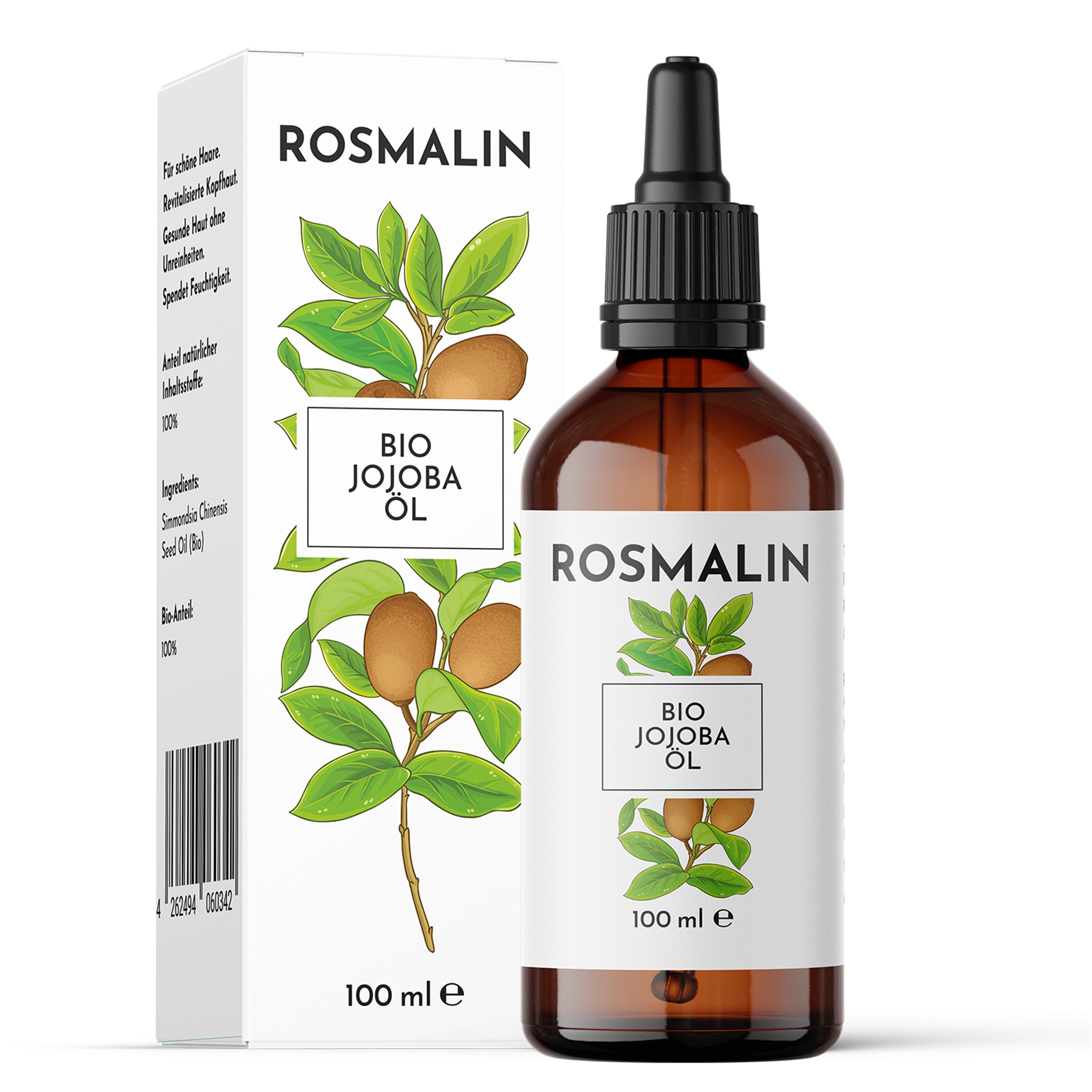 Rosmalin® Jojoba Oil 100 ml - Organic Jojoba Oil