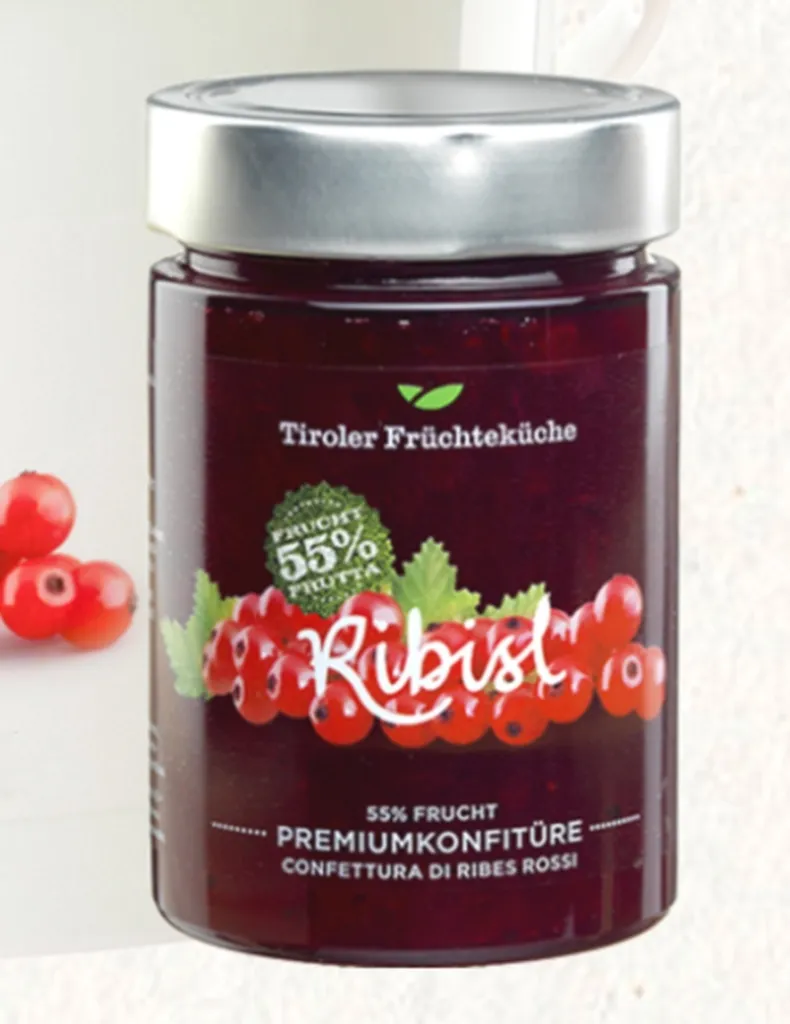 Red currant jam 420 gr. - Unterweger - Tyrolean delicacies