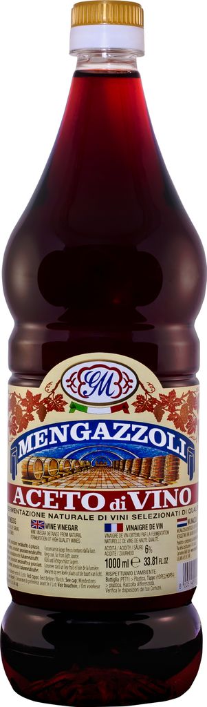 Mengazzoli / Verna Red wine vinegar, 6% acidity, 1000 ml PET bottle