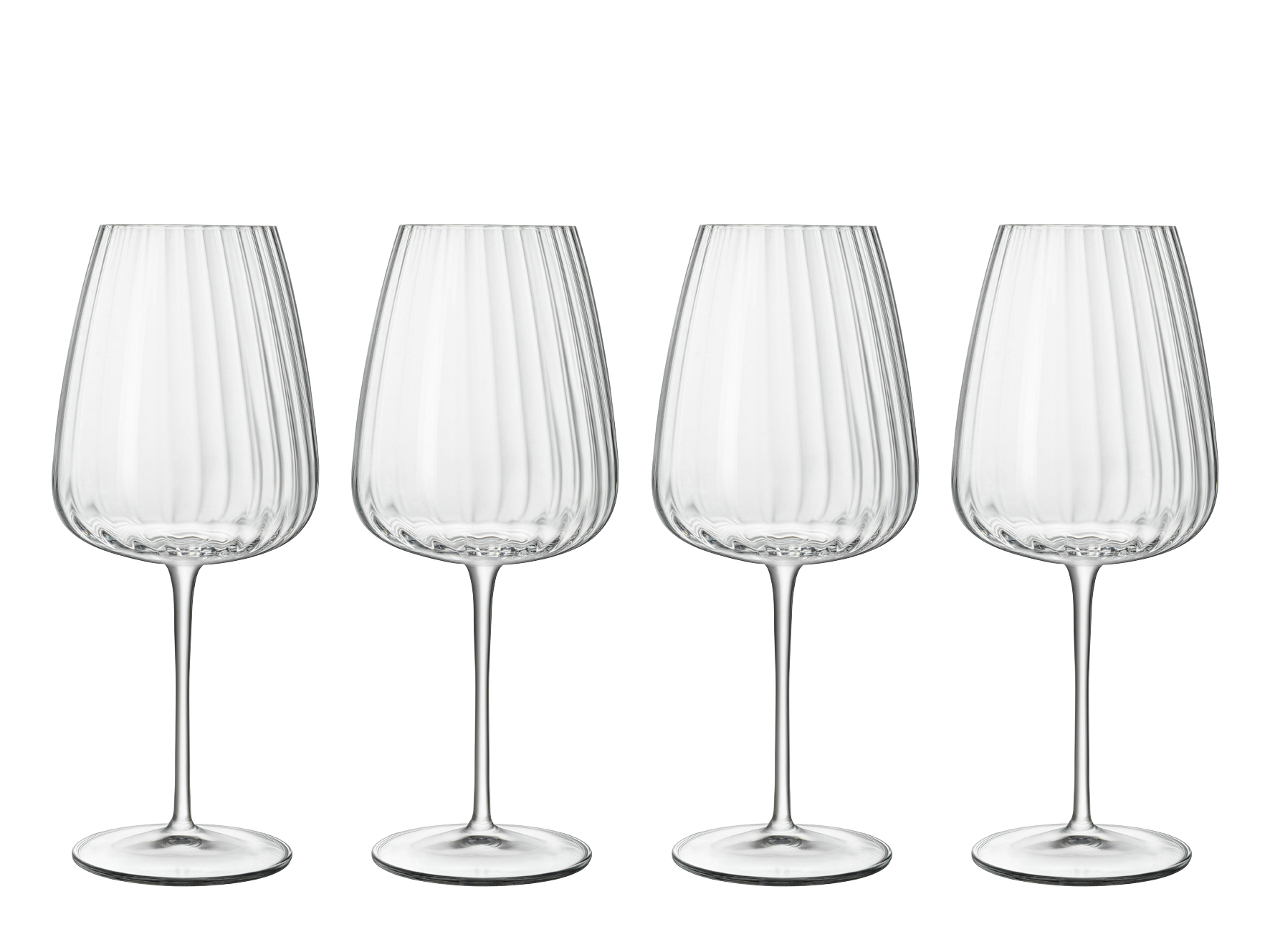 Luigi Bormioli Red wine glass Bordeaux Optica pack of 4