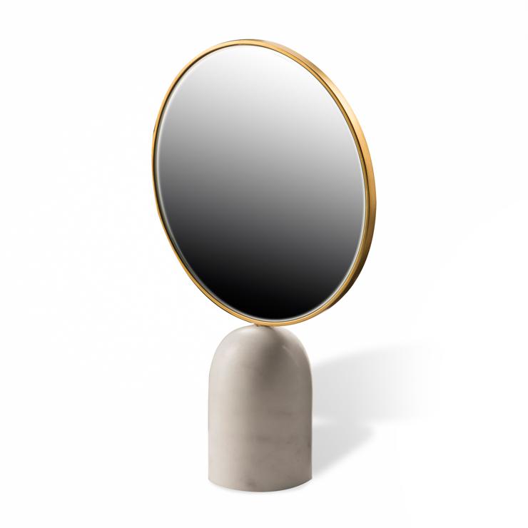 POLSPOTTEN Round Marble table mirror