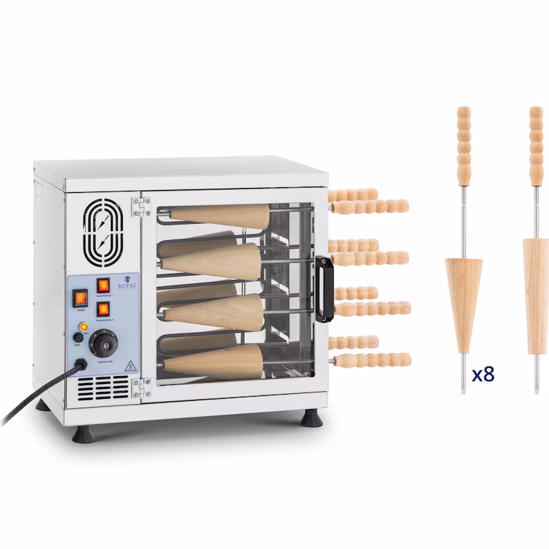 Royal Catering Chimney Cake Machine - 16 Rollers - 3500 W -