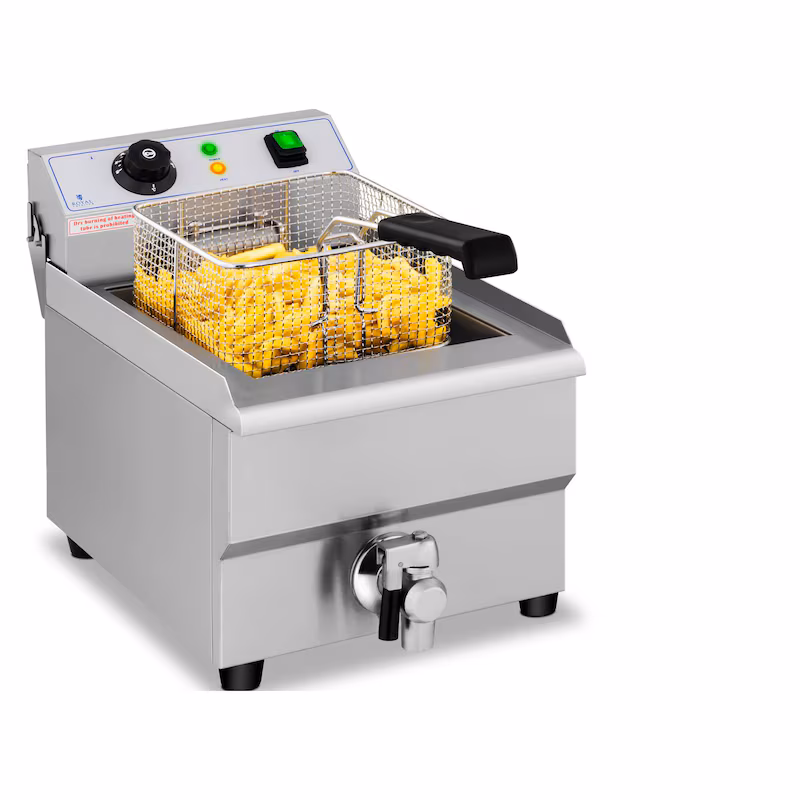 Royal Catering Electric Fryer - 16 l - 3500 W - Drain Tap -