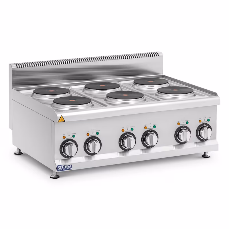 Royal Catering Electric Oven - 12 kW - 6 Burners - 90 x 65 cm - Pro 650 Series -