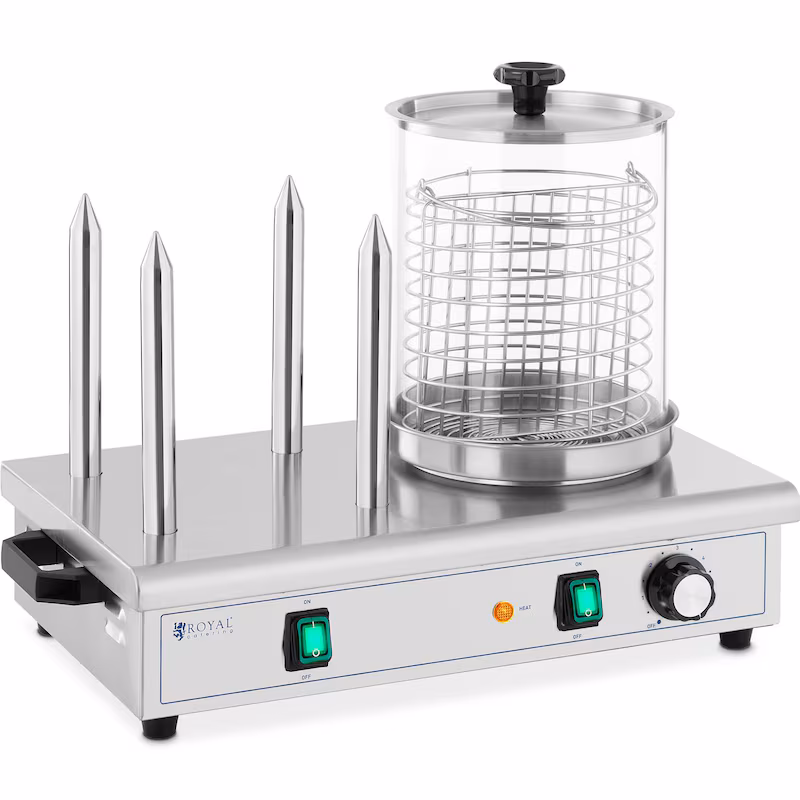 Royal Catering Hot Dog Maker - 550 W - - 4 heating skewers