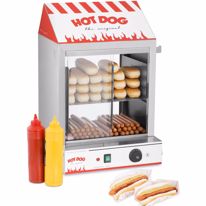 Royal Catering Hot Dog Steamer - 2000W