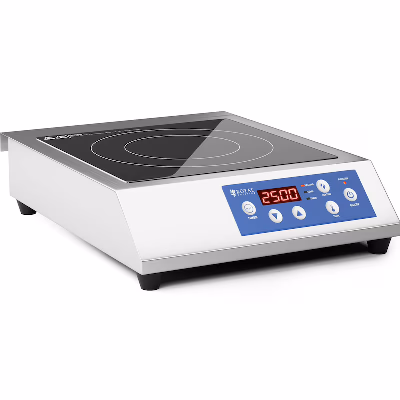 Royal Catering Induction Hob - 3500 W - 25 cm - 240 °C - Timer -