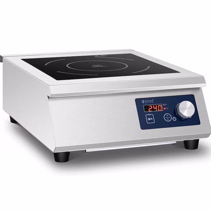 Royal Catering Induction Hob - 5000 W - 33 cm - 240 °C -