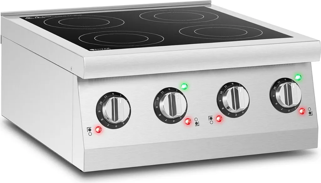 Royal Catering Induction Hob - 6000 W - 4 x 26 cm - 240 °C -