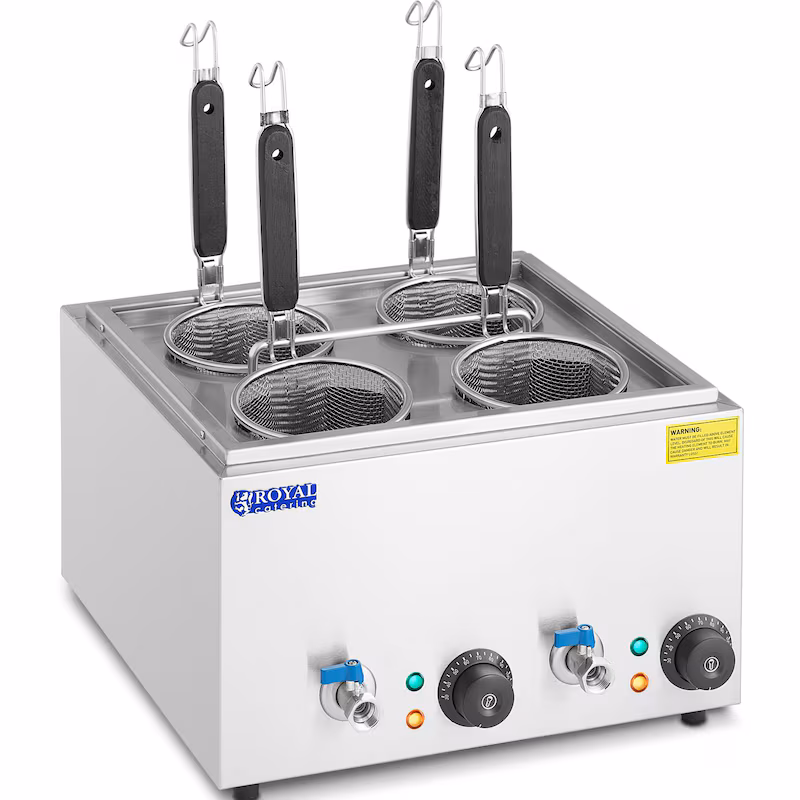 Royal Catering pasta cooker with 4 baskets - Temperature: 30 - 110 °C