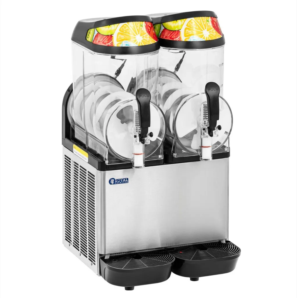 Royal Catering Slush Machine - 2 x 14 l - LED - digital control panel -