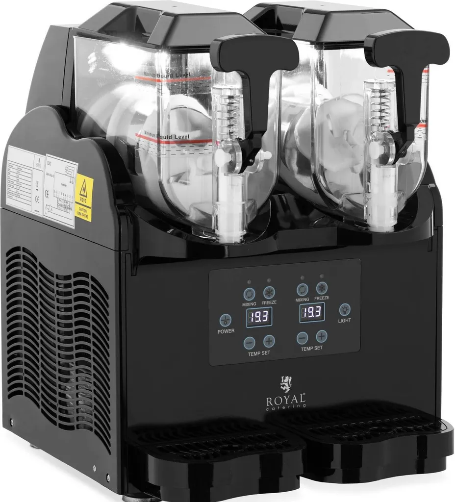 Royal Catering Slush Machine - 2 x 3 l - LED - digital control panel -