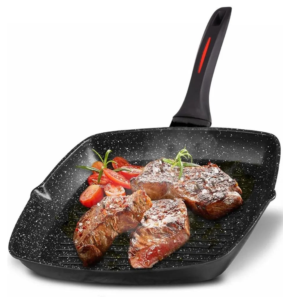 Royalty Line® Grill Pan for Induction Cooking – Ø 28 cm – Grill Pan with Non-Stick Coating