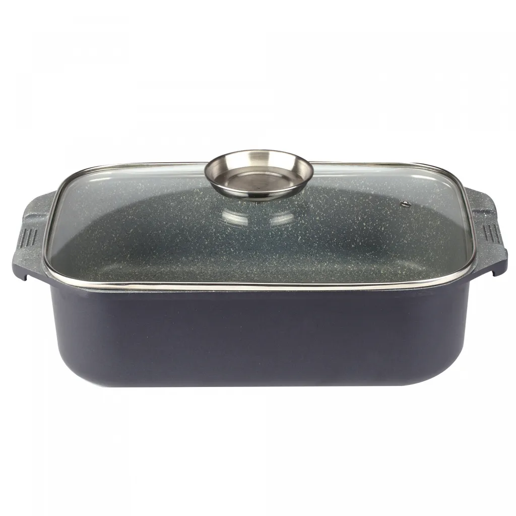 Royalty Line RL-ACR34: 34cm roasting pan with marble coating