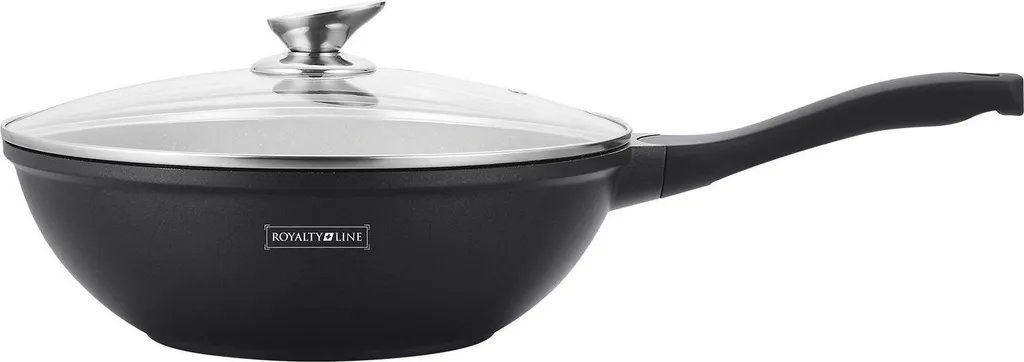 Royalty Line RL-BW30M: Marble-coated wok pan - 30cm