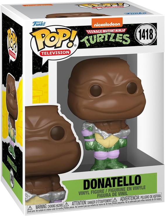 Funko POP! TV: Teenage Mutant Ninja Turtles (TMNT) - Donatello - Easter Chocolate - TMNT Retro/Classic - Collectable Vinyl Figure for Display
