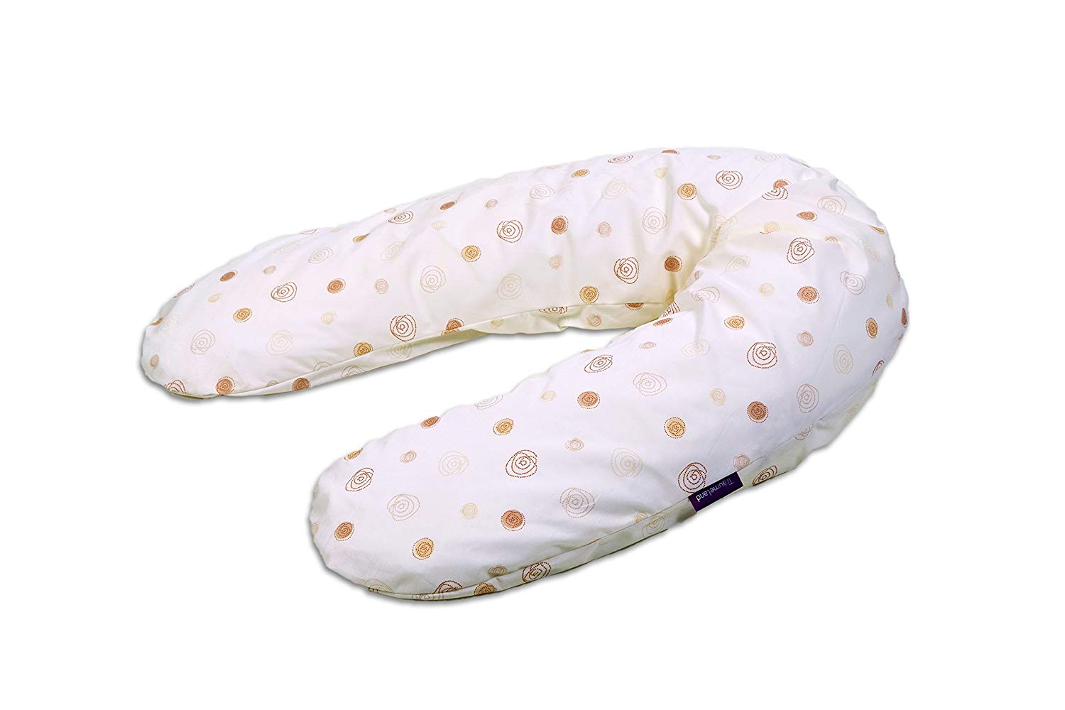 Traeumeland Träumeland T040508 Breastfeeding and pregnancy pillow/Design 11) with Low-Noise EPS Polystyrene Bead Filling/100% Cotton, Size 190 cm