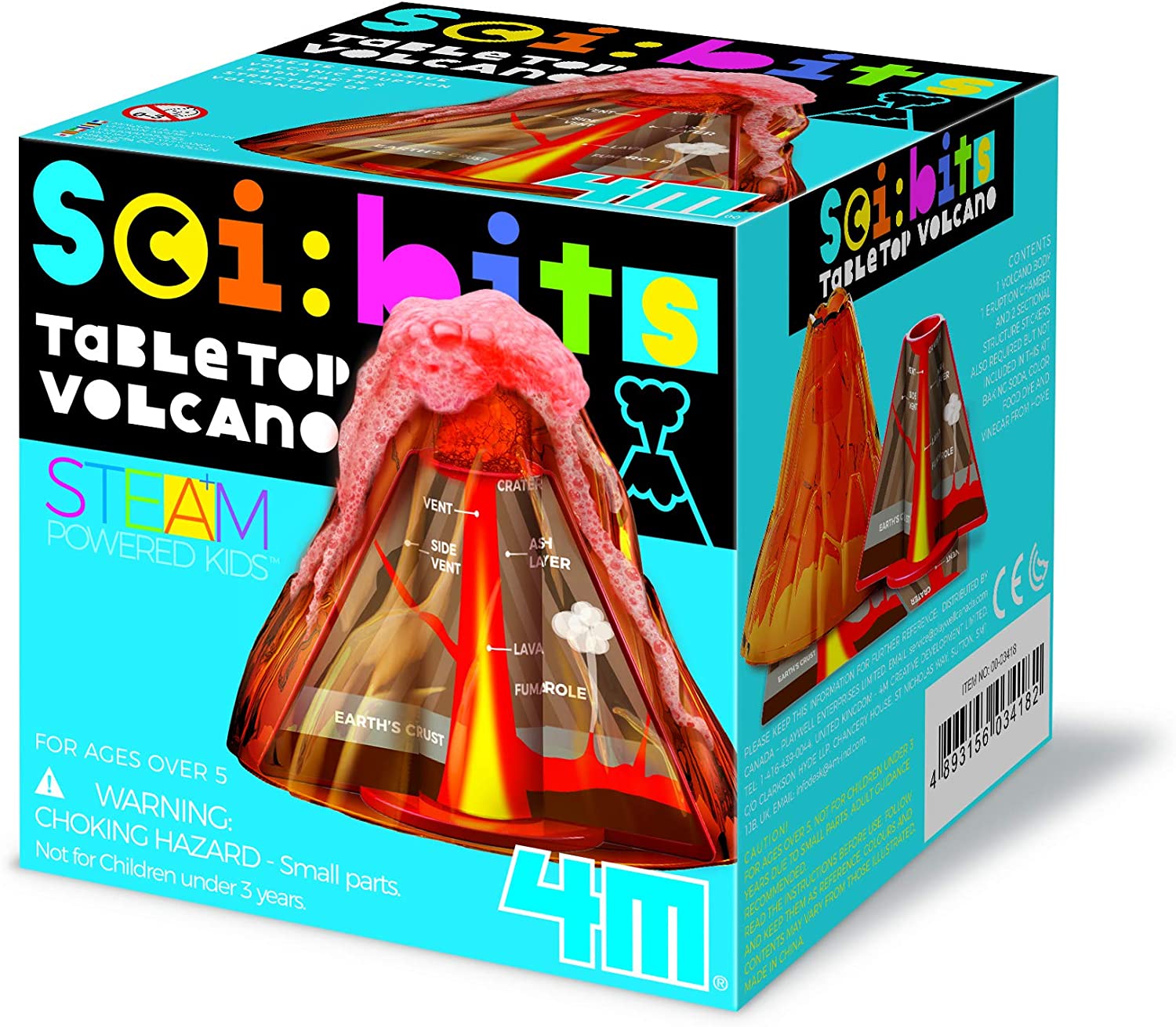4M Sci: Bits Volcano 403418 Table Top Multi-Coloured
