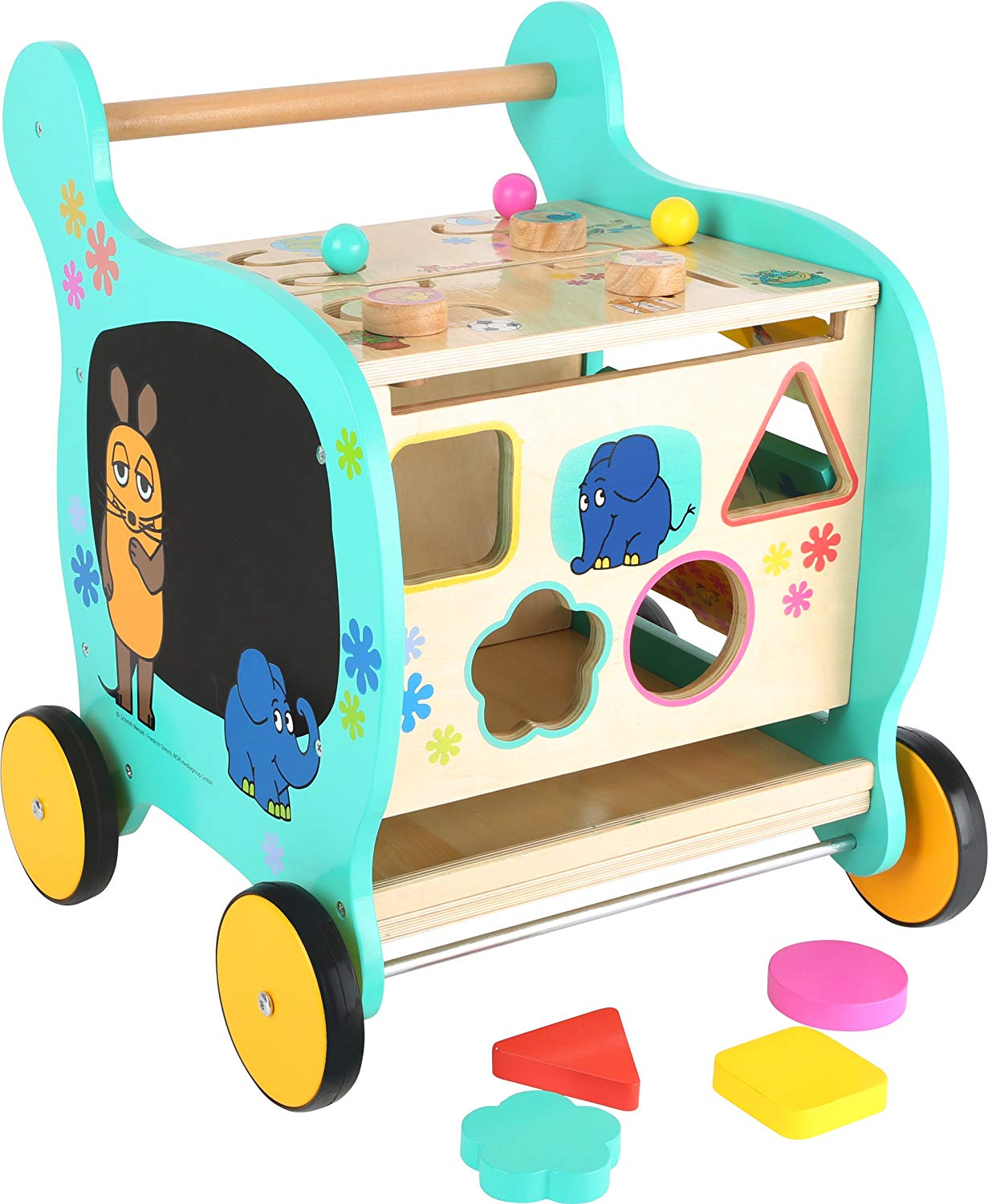 Small Foot by Legler \'Small Foot 10495 Wooden Baby Walker With Design \"The Mouse Versatile Fun For Children from 2 years to Promote Moto Baby Walker in Skills