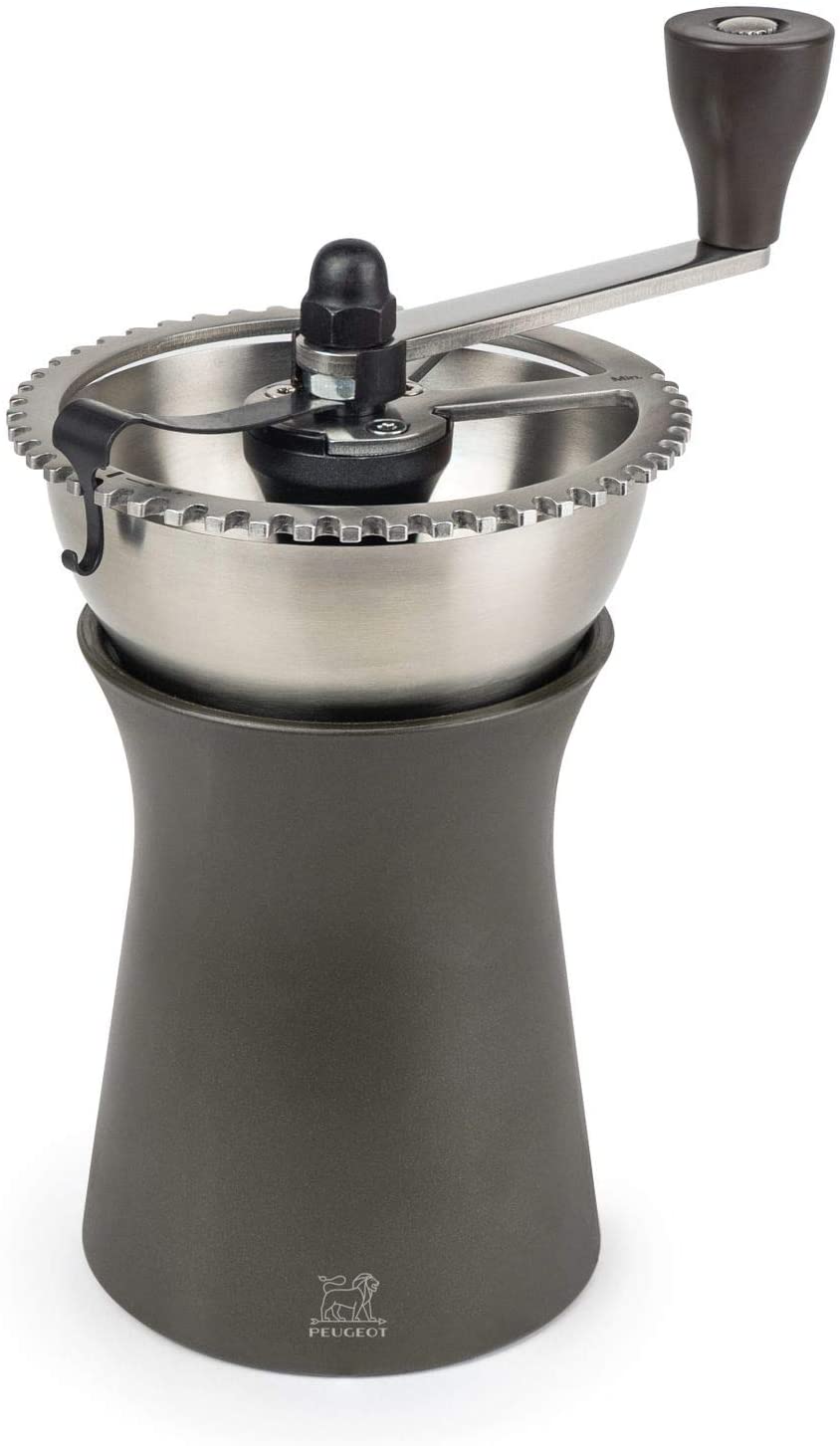 Peugeot Kronos Coffee Grinder 19 cm Chocolate I High Quality Coffee Grinder Manual Made of Robust Stainless Steel & Plastic I Coffee Accessories I Made in France
