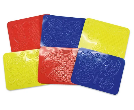 Rubbing plates, 6 pieces