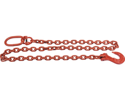 Pösamo Forestry chain Ø 8 mm x 2000 mm with steel load hook painted red
