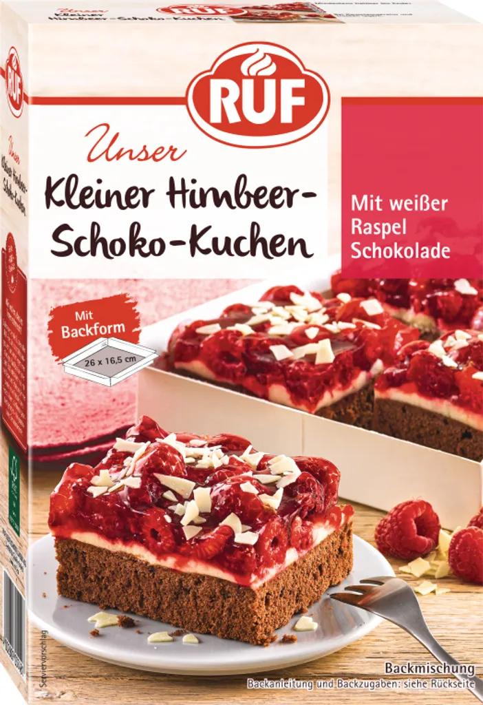 RUF Small Raspberry Chocolate Cake Baking Mix 252g
