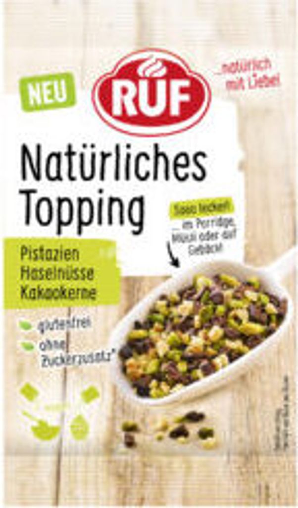RUF Natural Topping Pistachios, Hazelnuts, Cocoa Kernels 30g